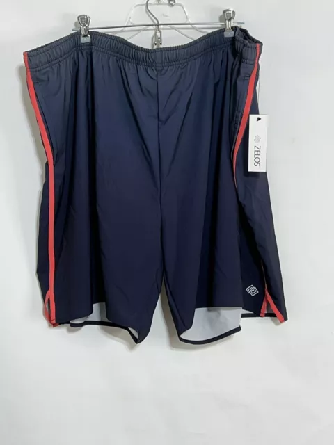 NWT Zelos Shorts Mens 3x Gray Stretch Pockets Quick Dry Activewear Running