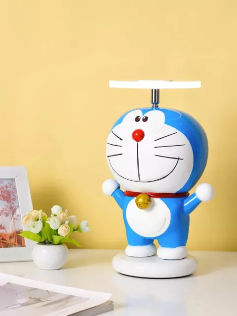 Cartoon Doraemon Resin Bedroom Table Lamp Night Lights Tricolor Dimming Light 2