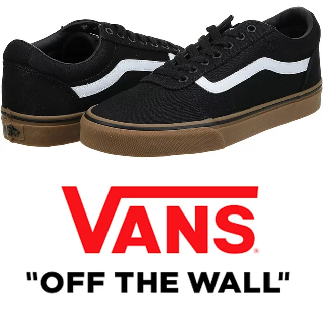 MENS VANS WARD Old Skool Lace Up Trainer Assorted Colours Size UK 9 Black Gum 52.00 PicClick UK