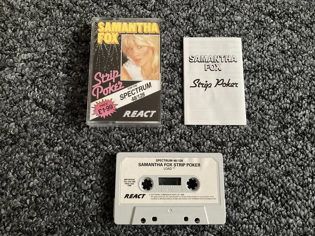 SAMANTHA FOX STRIP Poker Game Spectrum Cassette Tape £9.00 - PicClick UK