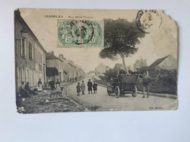 CPA 91 CHAMPLAN - Rue de la Mairie