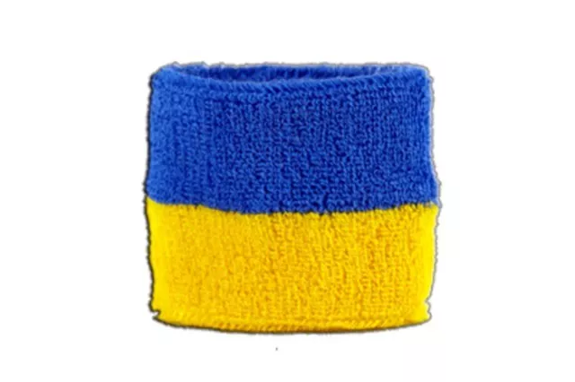 Schweißband Fahne Flagge Ukraine 7x8cm Armband für Sport
