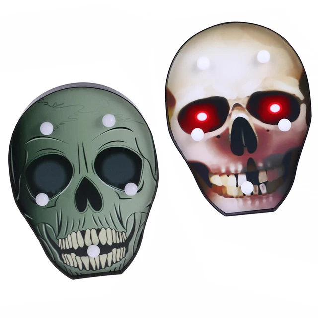 2 pz lampada di regolazione cranio plastica scheletro lampada cranio statua
