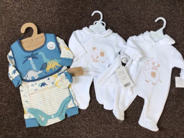 Pacchetto di vestiti neonati bambini x 3 taglia neonati nuovi con etichette
