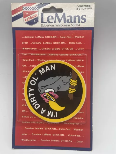2 - I’m A Dirty Ol Man NOS Decal Sticker Biker Hot Rat Rod 70s 80s Sex Funny