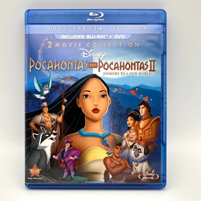 Pocahontas Blu-Ray + DVD Disney 2 Movie Collection II Journey New World *No DMR