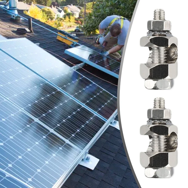 solar grounding pin, replacing solar grounding clip.... 2X SOLAR GROUNDING Lug Solar Panel Fasteners Wire Clip Protection ...