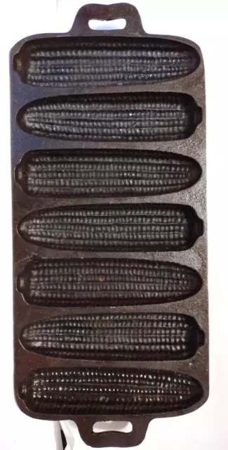 Vintage CAST IRON CORNBREAD STICK PAN~ 7 COBS # 78 26