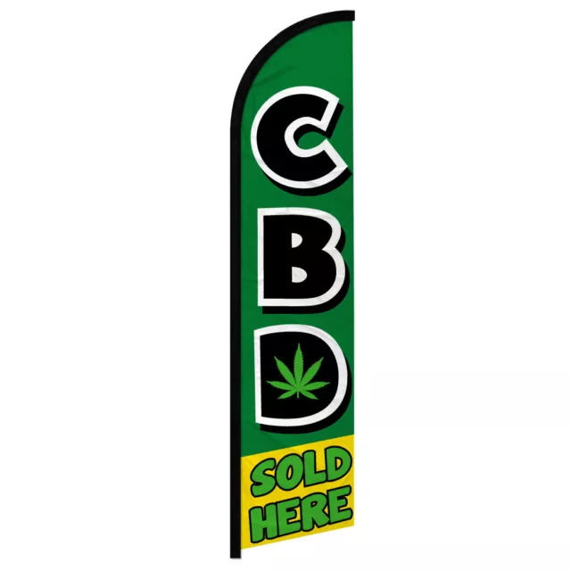 CBD Sold Here Windless Swooper Flag Dispensary Smoke Shop
