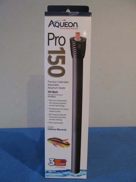 New Aqueon Pro 150 Aquarium Fish Tank Heater 150 Watt Adjustable Free Shipping