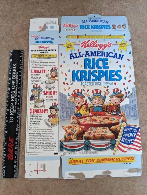KELLOGG'S ALL-AMERICAN RICE Krispies Cereal Box 1996 Limited Edition $8 ...
