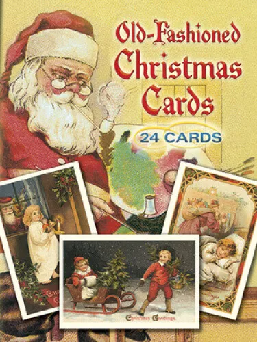 Old-Fashioned Christmas Postcards: 24 Full-Colour Ready-to-Mail Cards (Dover