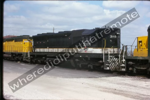 Original Slide Chicago & Northwestern CNW 3168 EMD SD45 Proviso ILL 8-88