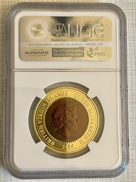 British Virgin Islands 2004 Sir Rowland Hill Gold & Titanium NGC PF68 SKU# 4483 2