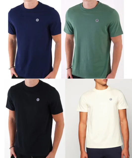 Sergio Tacchini Mens Basic T shirt Crew Neck Cotton Retro Tshirt M L XL 2XL 3XL