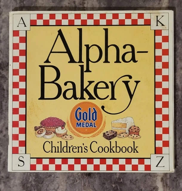 Vintage Alpha-Bakery Children's Cookbook Gold Medal Flour 1987 ABC Recipes