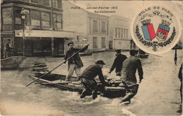 CPA Inondations 1910 PARIS ravitaillement (996762)