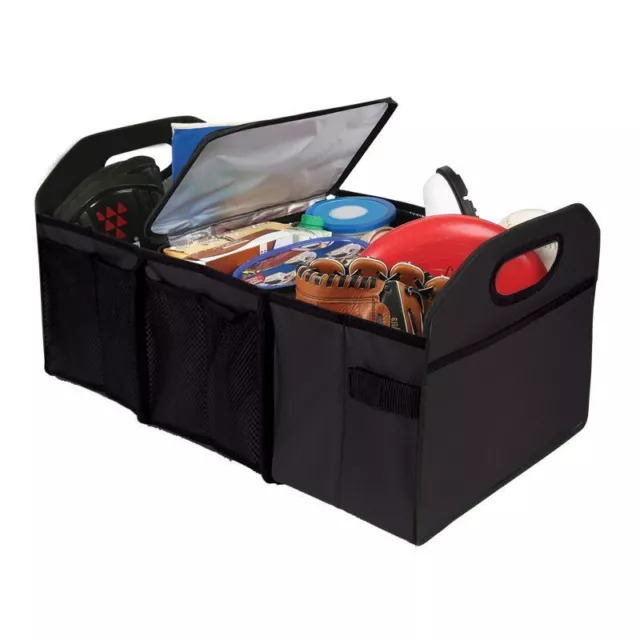 Lescars 2in1-Kofferraum-Organizer mit 3 Fächern und Kühltasche, faltbar