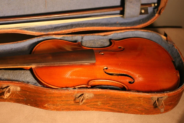 Joli Violon Francais Ancien Debut 20Eme - Old French Early 20Th C. Violin + Bow.