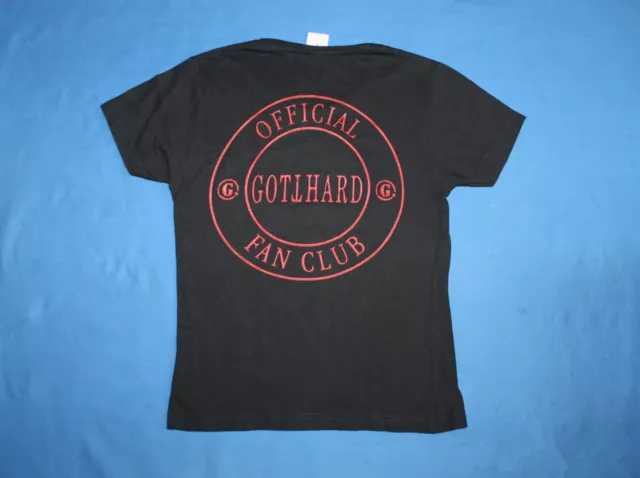 Camiseta De Colección Años 90 San Gotardo Oficial Club de Fans Hard Rock Band Mujer Pequeña 3