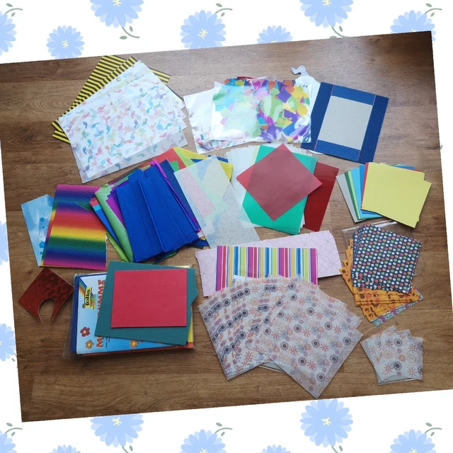 Bastelset Konvolut Pappe, Moosgummi, Transparentpapier, Origami Uvm. Bunt Motiv