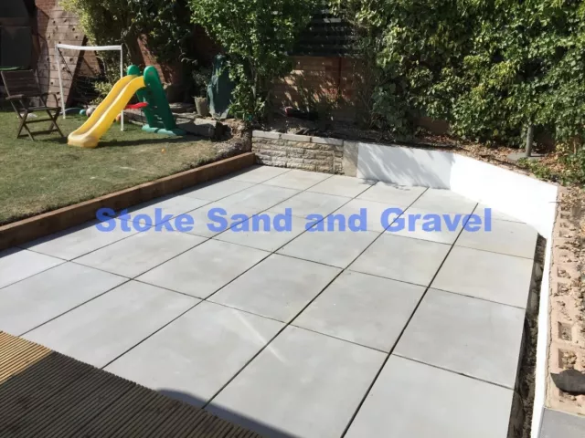 Kandla Grey Smooth 900x600 Paving Slabs 18.50m2 Pack Sawn Honed Sandstone 3x2