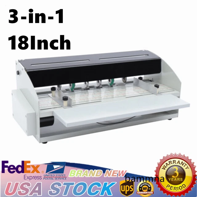 3-in-1 Paper Creaser Electric Creasing Machine Scorer Perforator Cutter 18inch