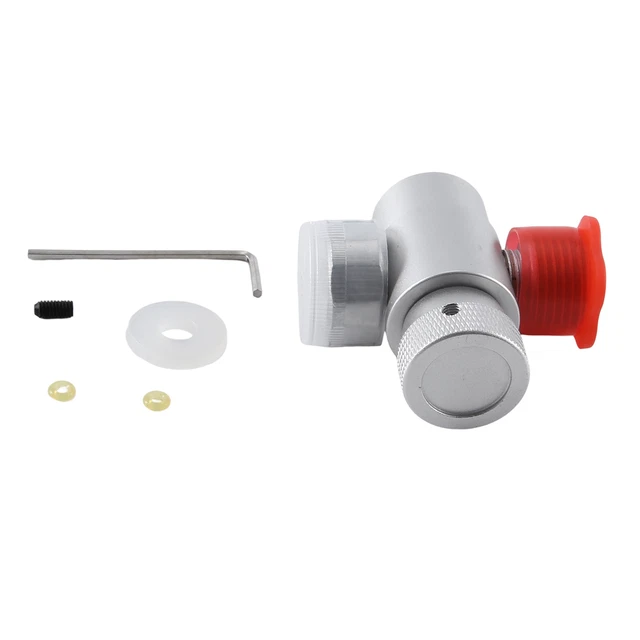 Haofy Kit Adattatore Per Ricarica Bombola CO2 - W21.8-14 Nero Con Manometro