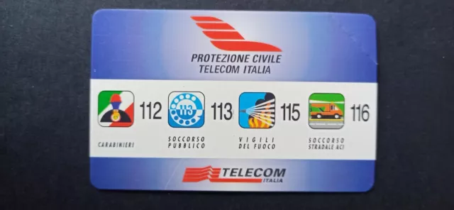 Schede Telefoniche Sip@ Serie Scheda 340/ Rara Protezione Civile"5000 Telecom
