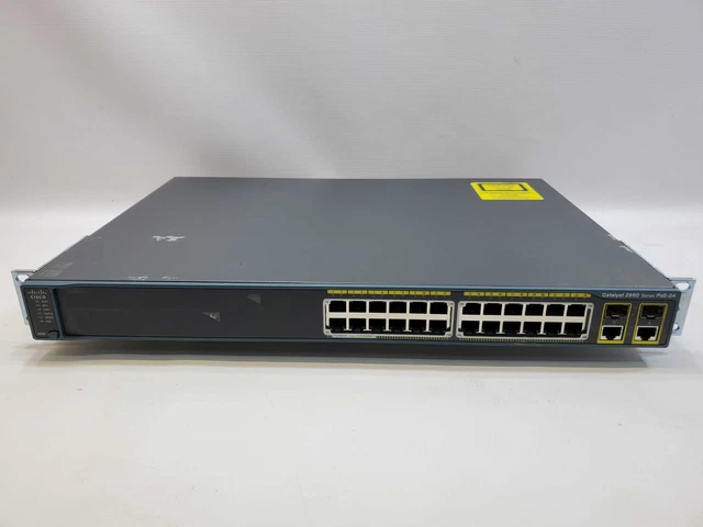 CISCO CATALYST 2960 WS-C2960-24PC-L 24-Port Fast Managed PoE Ethernet ...