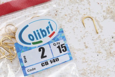 EZ2 Colibri AMI COLIBRI DORATO CON OCCHIELLO SIZ.1  PZ 15 PER SURF CASTING SARAGO 