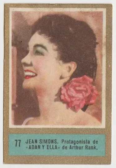 Jean Simmons 1952 Fernando Fuentes Tobacco Card #77 Fedora Film Star E5