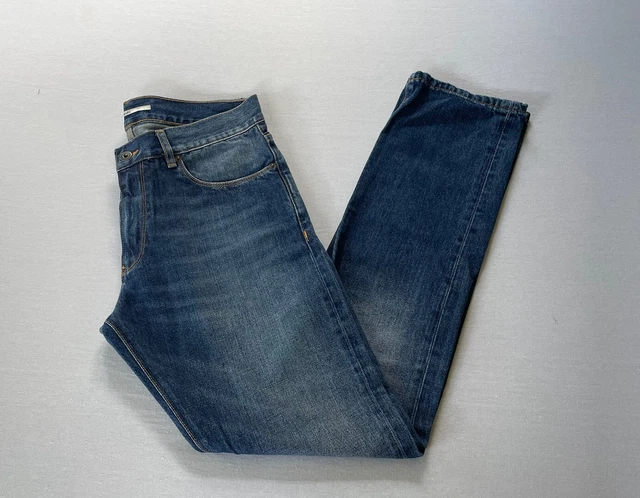 PANTALONI JEANS DENIM DA UOMO ORIGINALI REISS DRAKE VITA 32 gamba interna 32