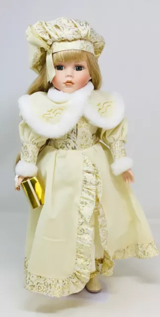 Heritage Signature Collection Winter Doll Lauren Porcelain Blonde, Blue Eyes 16”