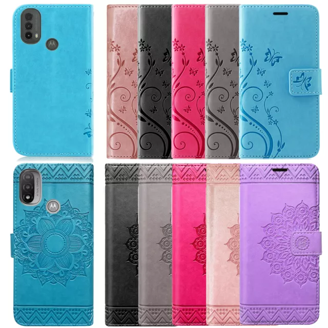 Etui Coque Motorola Moto E20/E30/E40, Étui Portable Portefeuille Coque