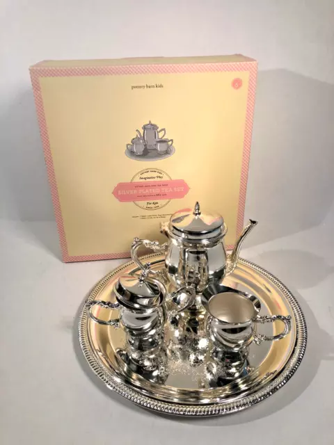 Pottery Barn Kids Children’s Tea Set - Silver Plated Children's Toy Tea Set