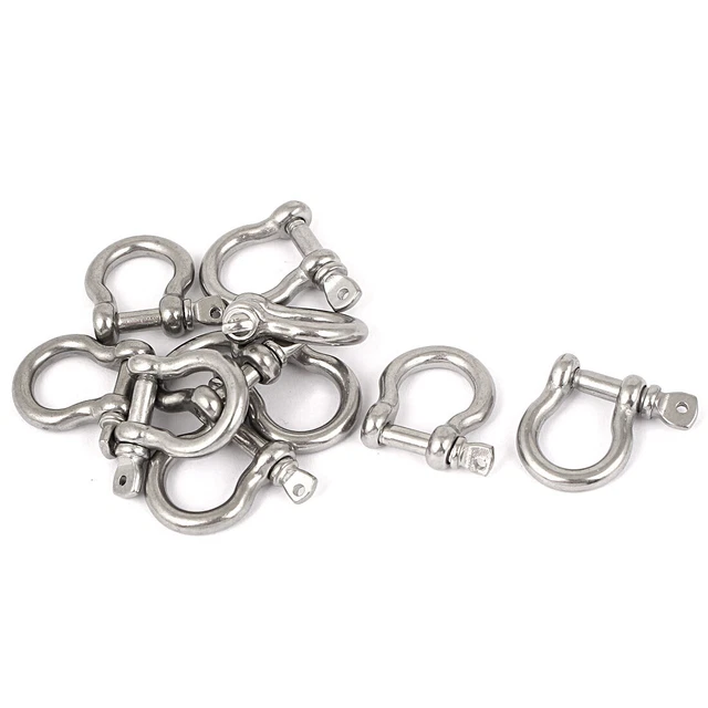 Câble Acier Inoxydable 304 En Forme Arc Manille 10Pcs Couleur Ton Argent