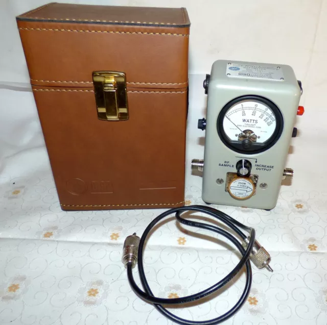 Bird Thruline Wattmeter Modell 4431 RF 50 Ohm Tasche Made in Cleveland USA 22021