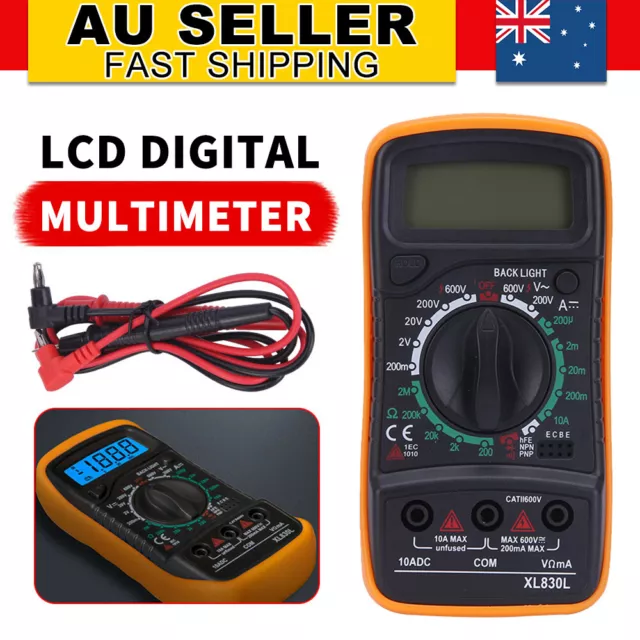 Digital Multimeter Electrical LCD Meter AC/DC Volt Current OHM Multi Tester Tool