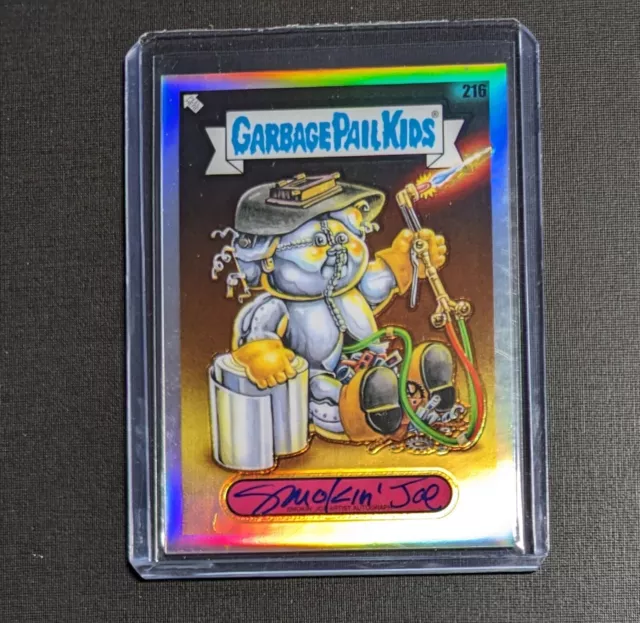 Garbage Pail Kids GPK Chrome Series 5 2022 #216 /50 Signed Smokin' Joe