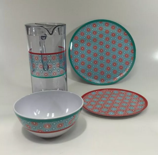 Zak Designs Morrocan Melamine 19Pce Dinner Set , Homewares Kitchen Outdoors Bbq