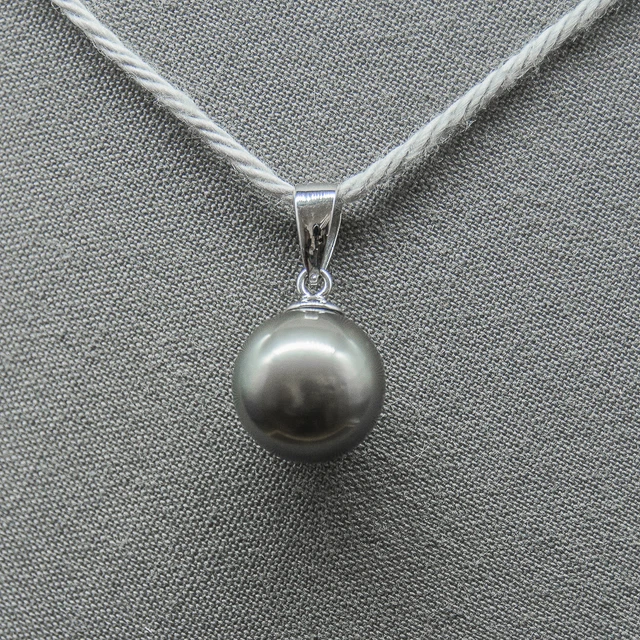 Pendentif Perle De Tahiti Keshi Vert Sur Bélière Argent 925 Rhodié - Neuf Sans Amélioration - France