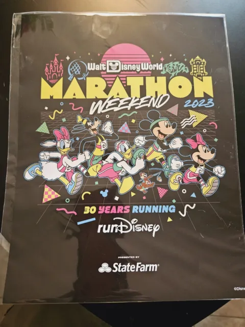 2023 Walt Disney World RunDisney Marathon Weekend 30th Anniversary Poster