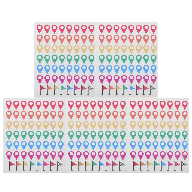 Trail Map Sticker 5 SHEETS HIKING Trail Marker Stickers Location Markers for Travel Maps ...