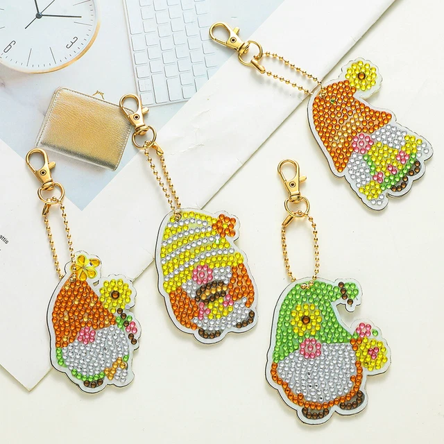 Diamant-Schl?selanh?ger, DIY 5D-Diamant-Zeichnung Schl?selanh?ger-Set, Strass-Sc 2