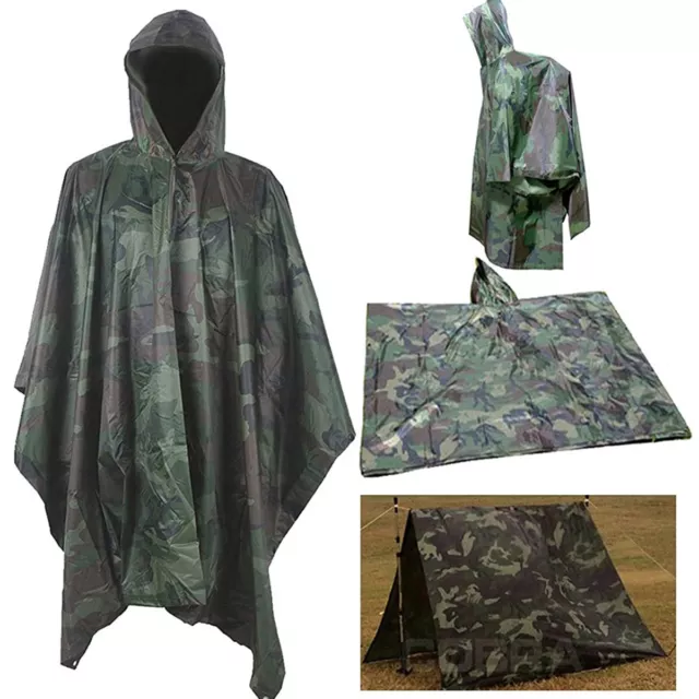 Bundeswehr Oliv BW Regen Poncho Angler Umhang Army Schwarz Regenjacke Cape