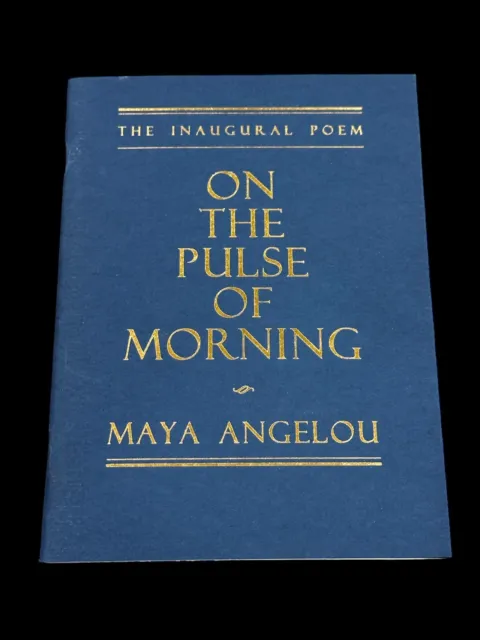 Maya Angelou On The Pulse Of Morning Inauguration Poet Signed Autograph Book JSA