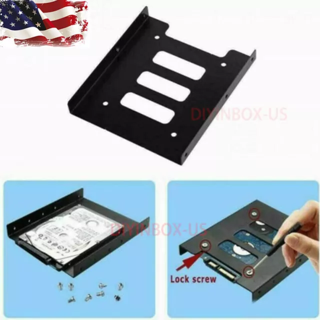 New 2.5" to 3.5" SSD Metal Hard Drive HDD Mounting Bracket Adapter Dock / Tray