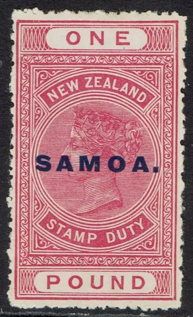 Samoa 1925 Qv New Zealand Overprinted £1 Perf 14½ X 14