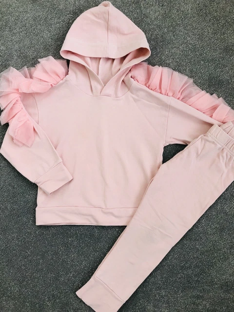 ❤️ Splendide tute arricciacapelli per ragazze set di coordinate abiti 4-5 anni❤️ 11